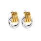 Knot Earrings - Two Toned