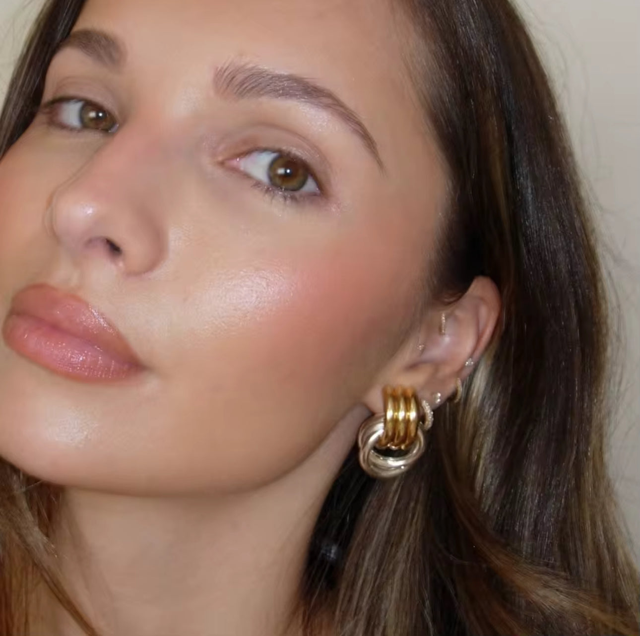 Knot Earrings - Two Toned