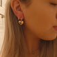 Katy Rhinestone Earrings - Gold