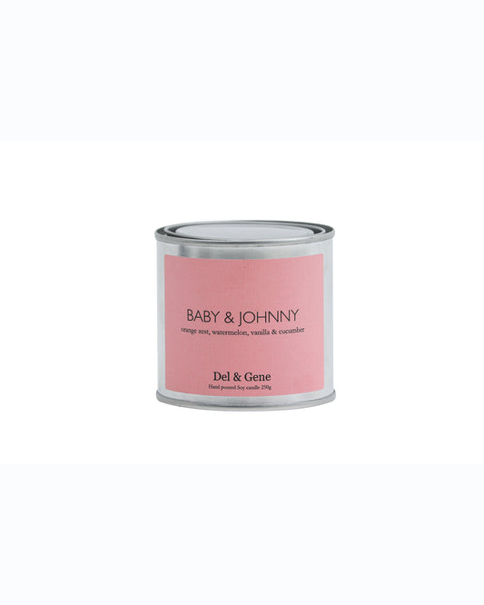 scented candle, coconut soy, watermelon